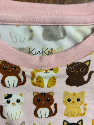 KicKee Pants Baby Rose Cats Long Sleeve Pajama Set
