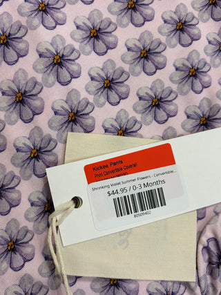 Shrinking Violet Summer Flowers - Convertible Coverall
