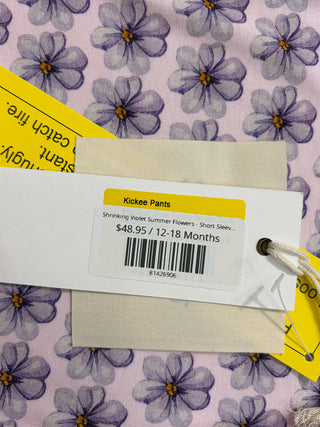 Shrinking Violet Summer Flowers - Short Sleeve Pajama Set with Shorts