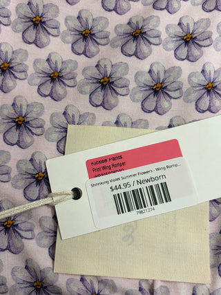 Shrinking Violet Summer Flowers - Wing Romper