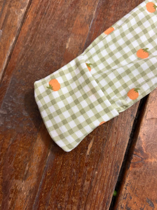 Magnetic Me Pumpkin Plaid Modal Footie