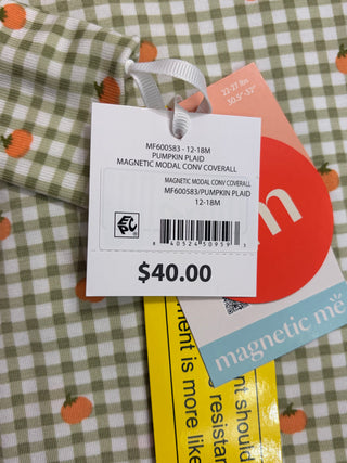 Magnetic Me Pumpkin Plaid Modal Convertible Coverall