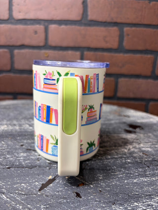 The Darling Effect 14 oz Insulated Mug-Book Shelfie