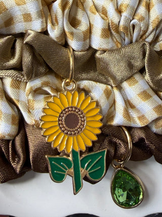 Scrunchie Charm Set - Maple Gingham