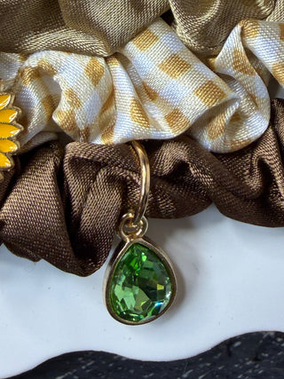 Scrunchie Charm Set - Maple Gingham