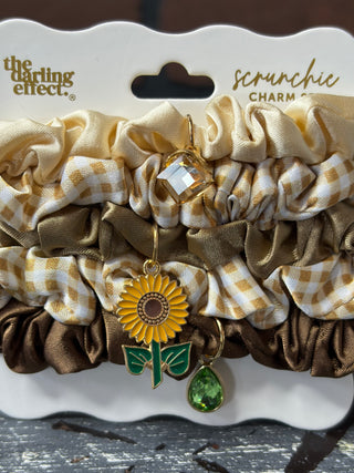 Scrunchie Charm Set - Maple Gingham
