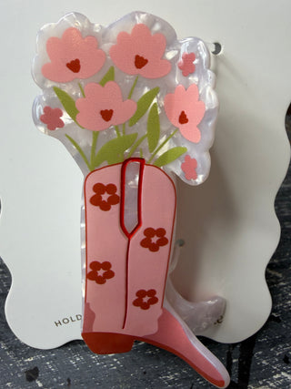 Shape Up Claw Clip - Cowgirl Boot