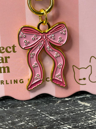 The Darling Effect Collar Charm-Bow Pink