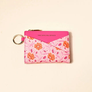 The Darling Effect Luxe Pocket Wallet-Poppin' Petals Hot Pink