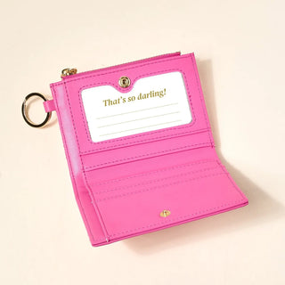 The Darling Effect Luxe Pocket Wallet-Poppin' Petals Hot Pink