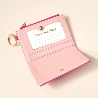 The Darling Effect Luxe Pocket Wallet-Hot Pink
