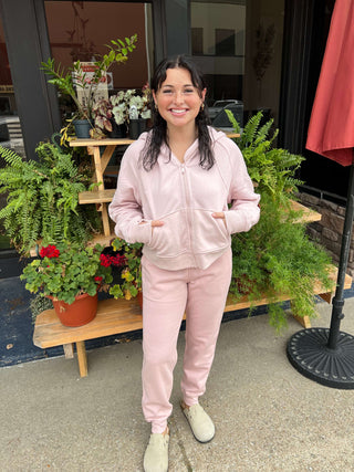 Rae Mode Pink French Terry Sweatpant Jogger - Regular Sizes