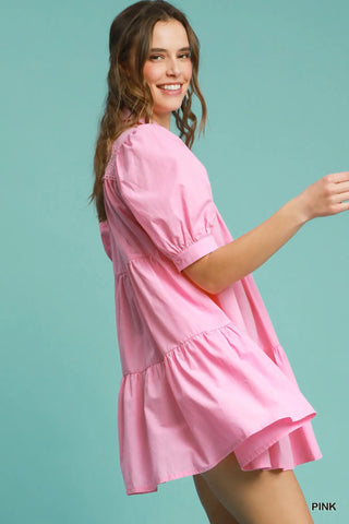 Pink Lemonade Tiered Babydoll Dress
