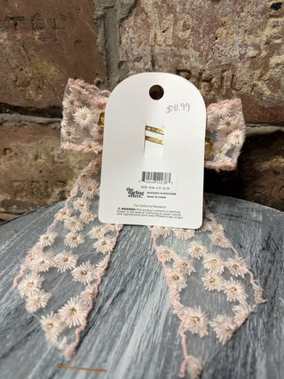 The Darling Effect Ditzy Daisies Hair Bow Blush