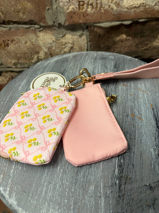 The Darling Effect Marigold Lane Pink Dynamic Duo Wristlet