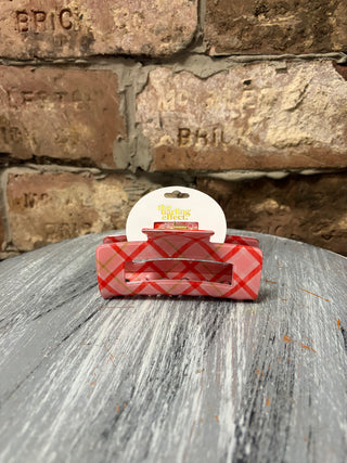 Darling Effect Claw Clip - Festive Plaid