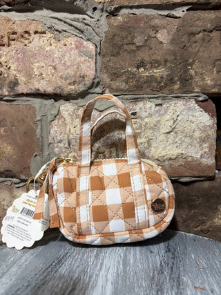 The Darling Effect Itty Bitty Duffle Bag Charm - Maple Gingham