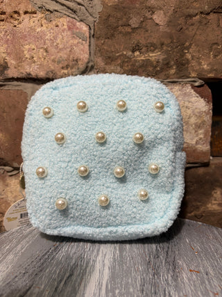 The Darling Effect Teddy Pouch Square Pearl Blue