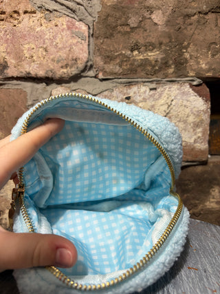 The Darling Effect Teddy Pouch Square Pearl Blue