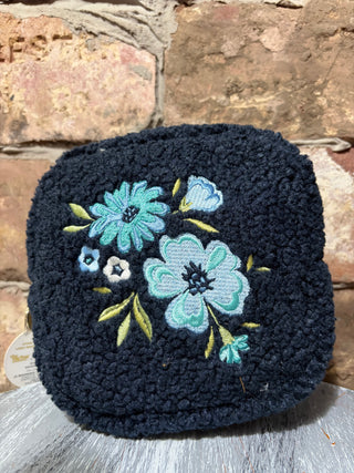 The Darling Effect Teddy Pouch Square Dainty Floral Navy