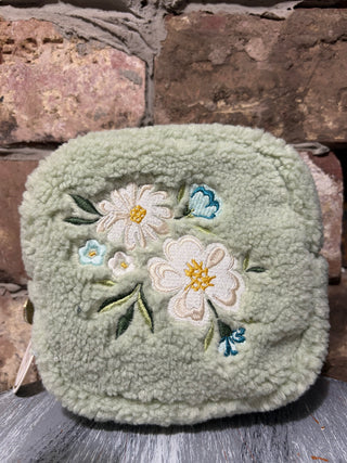 The Darling Effect Teddy Pouch Square Dainty Floral Sage
