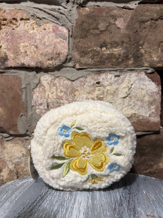 The Darling Effect Teddy Pouch Circle Dainty Floral Yellow