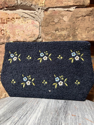 The Darling Effect Teddy Pouch Dainty Floral Navy