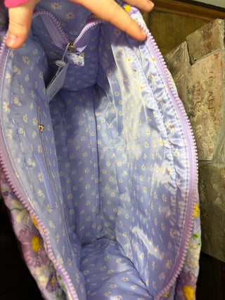 The Darling Effect The Everyday Quilted Tote Bag Bouquet Beauty Purple
