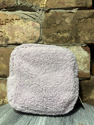 The Darling Effect Square Teddy Pouch Dainty Floral Purple