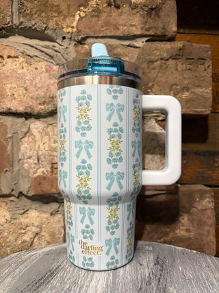 Darling Effect 20oz Lifestyle Flip Straw Tumbler Oh So Fancy Blue