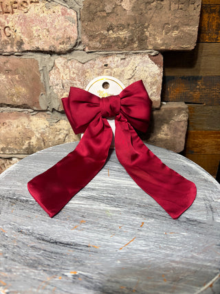 Darling Effect Burgundy Hair Bow
