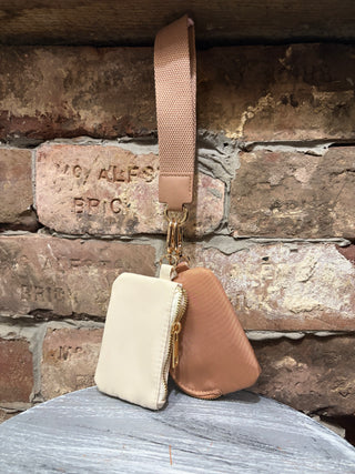 The Darling Effect Beige Duo Wristlet