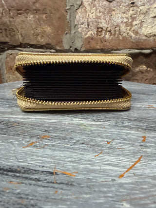 Darling Effect Zip Around Wallet - Metallic Gold