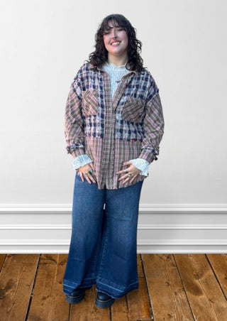 Judy Blue HW Palazzo Front Patch Pocket Jeans - Regular Sizes