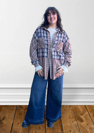 Judy Blue HW Palazzo Front Patch Pocket Jeans - Regular Sizes