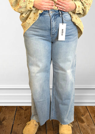 Mica Denim High Rise Wide Leg Tummy Tuck Jeans - Regular Sizes