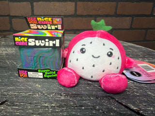 NeeDoh Swirl Nice Cube and Top Trenz Super Sugar Squisher All Star Combo