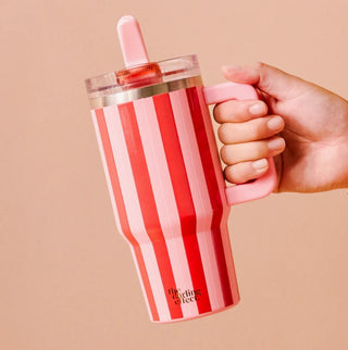 Darling Effect 20 oz LifeStyle Flip Straw Tumbler - Peppermint Stripes
