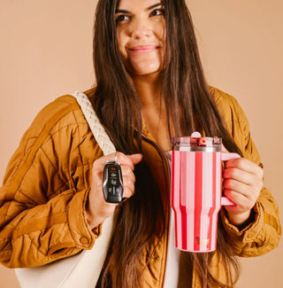 Darling Effect 20 oz LifeStyle Flip Straw Tumbler - Peppermint Stripes