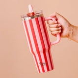 Darling Effect 40 oz Lifestyle Flip Straw Tumbler - Peppermint Stripes