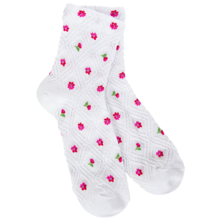 World's Softest Sock - White/Rose Bud