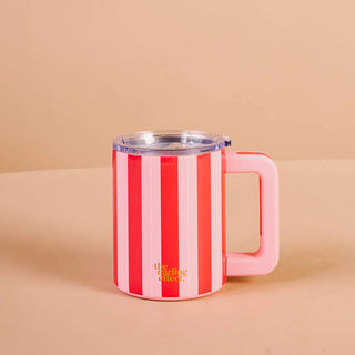 Darling Effect 14 oz Insulated Mug - Peppermint Stripes