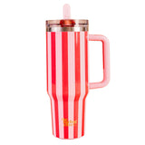 Darling Effect 40 oz Lifestyle Flip Straw Tumbler - Peppermint Stripes