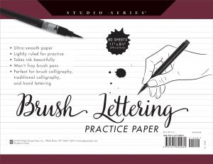 Peter Pauper Press Brush Lettering Practice Paper