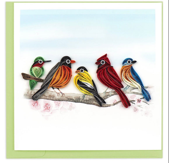 Quilling Card Songbirds