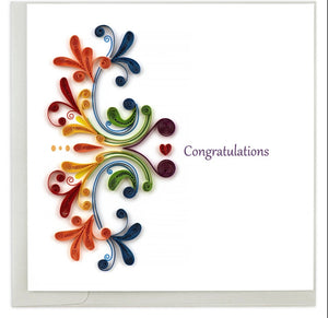 Rainbow Swirl Quilling Card