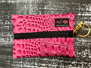 Makeup Junkie Bags Micro Pink Alligator