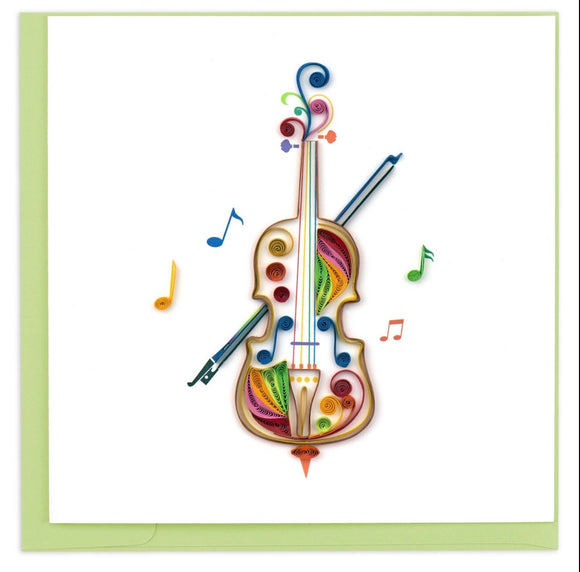 Quilling Card Cello