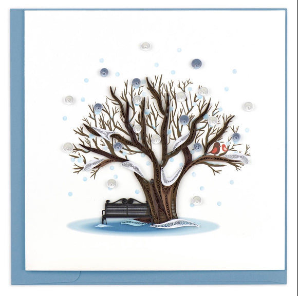Quilling Card Winter Tree